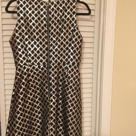 Karlie Black and Silver Fit and Flare Dress - Picture 2 of 3